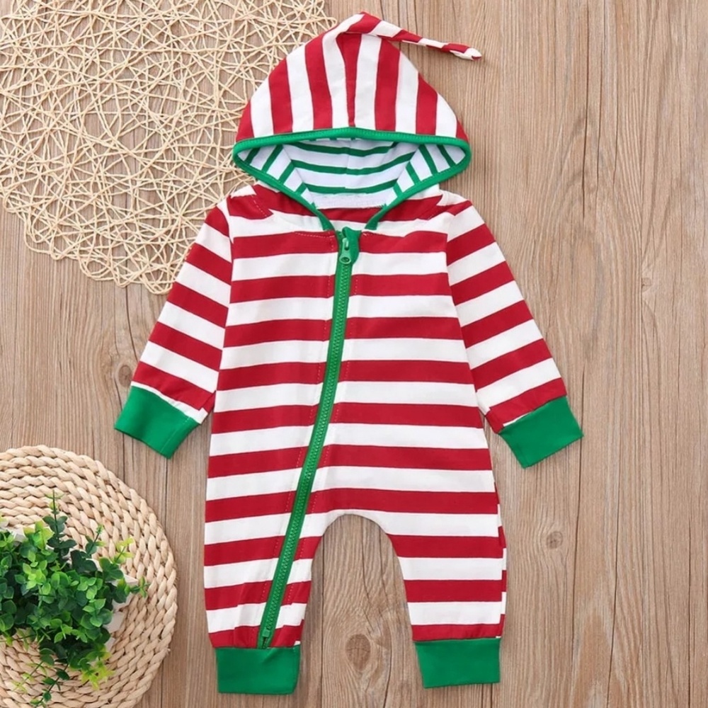 Christmas Hoodie baby bodysuit